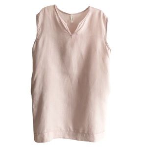 My Luna Italian Pale Pink Linen Sleeveless Dress XL